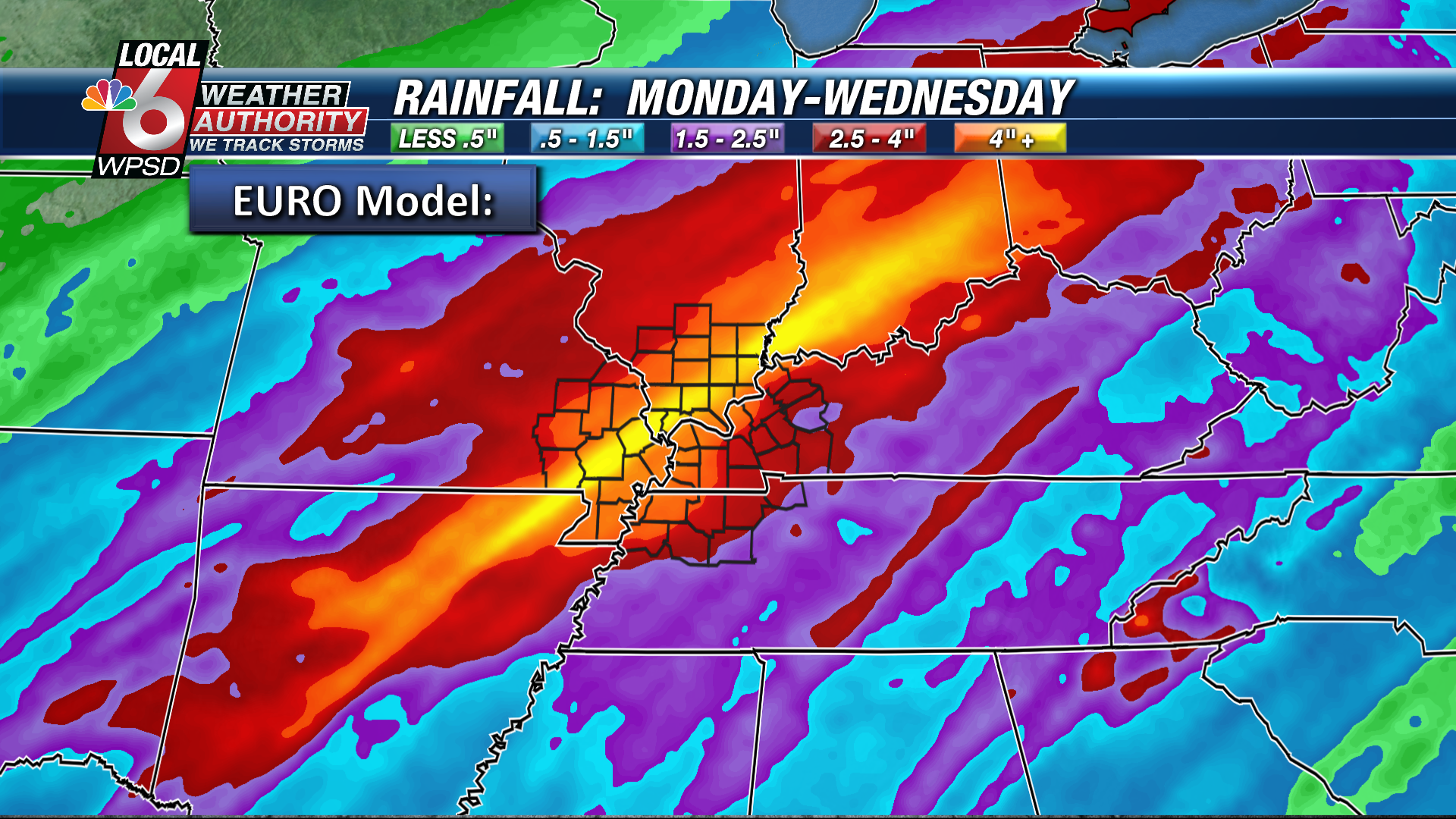 European model rainfall